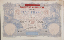 MADAGASCAR. Banque de Madagascar. 100 Francs, 1892. P-34.

Estimate: $400.00- $600.00