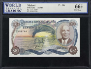 MALAWI. Reserve Bank of Malawi. 10 Kwacha, 1983. P-16e. WBG Gem Uncirculated 66 TOP.

Estimate: $450.00- $650.00