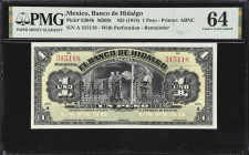MEXICO. Lot of (2). Banco de Hidalgo & Banco Nacional de Mexico. 1 & 2 Pesos, ND (ca. 1880-1914). P-S256s1 & S304b. M297s & M368r. Remainder & Specime...