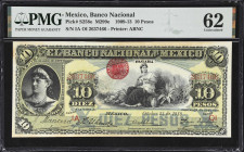MEXICO. Lot of (2). Banco Nacional de Mexico. 10 & 20 Pesos, 1897-1913. P-S258e & S259b. M299e & M300b. PMG Very Fine 30 & Uncirculated 62.
PMG Comme...