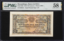 MOZAMBIQUE. Banco da Beira. 50 Centavos, 1919. P-R3b. PMG Choice About Uncirculated 58.
PMG comments "Stains."

Estimate: $50.00- $100.00