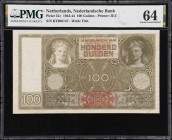 NETHERLANDS. Nederlandsche Bank. 100 Gulden, 1944. P-51c. PMG Choice Uncirculated 64.

Estimate: $75.00- $125.00