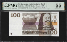 NETHERLANDS. Lot of (2). Nederlandsche Bank. 100 Gulden, 1970 & 1992 (ND 1993). P-93a & 101. PMG About Uncirculated 55 & Choice Uncirculated 64 EPQ.
...
