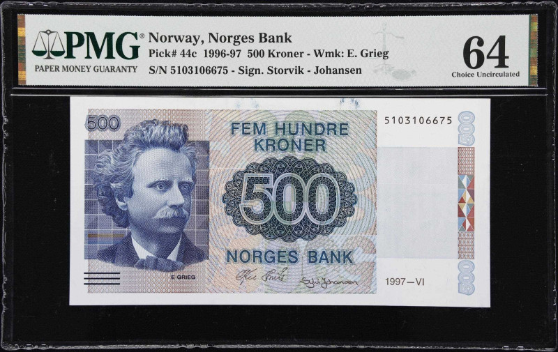 NORWAY. Norges Bank. 500 Kroner, 1997. P-44c. PMG Choice Uncirculated 64.

Est...