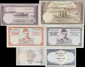 PAKISTAN. Lot of (6). Government of Pakistan & State of Pakistan. 1, 5 & 10 Rupees, ND (1953-75). P-9e, 12c, 13d, 15a & 20b. Very Fine to Uncirculated...