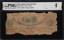 PERU. Lot of (2). Banco Garantizador & Banco La Providencia. 2 & 5 Soles, 1876-77. P-S165 & S230. PMG Good 4 & 6.

Estimate: $150.00- $250.00