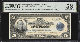PHILIPPINES. Philippine National Bank. 5 Pesos, 1921. P-53. PMG Choice About Uncirculated 58.

Estimate: $150.00- $250.00