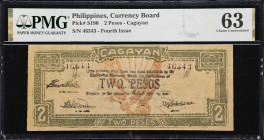 PHILIPPINES. Lot of (2). Province of Cagayan & Leyte Emergency Currency Board. 2 & 5 Pesos, ND (1943). P-S190 & S408a. PMG Very Fine 20 & Choice Uncir...