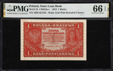 POLAND. Polska Krajowa Kasa Pozyczkowa. 1 & 20 Marka, 1919. P-23 & 26. CM#23b & CM#26b. PMG Gem Uncirculated 66 EPQ.
PMG Gem Uncirculated 66 EPQ.

...