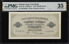 POLAND. Polska Krajowa Kasa Pozyczkowa. 500,000 Marek, 1923. P-36. CM#36a-m. PMG Choice Very Fine 35.

Estimate: $100.00- $200.00