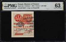 POLAND. Ministry of Finance. 1 Grosz, 1924. P-42a. CM#42a. PMG Choice Uncirculated 63.

Estimate: $75.00- $100.00