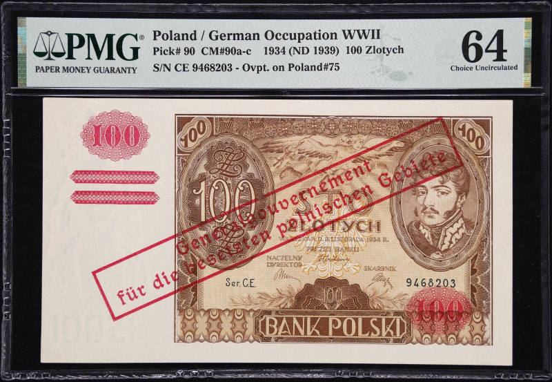 POLAND. Bank Polski. 100 Zlotych, 1934. P-90. CM#90c. PMG Choice Uncirculated 64...