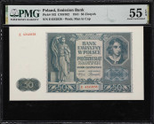 POLAND. Lot of (2). Bank Emisyjny w Polsce. 50 & 100 Zlotych, 1941. P-102 & 103. CM#102 & CM#103a. PMG About Uncirculated 50 & About Uncirculated 55 E...