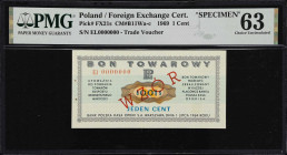 POLAND. Lot of (13). Bank Polska Kasa Opieki S.A.. Mixed Denomination, 1969-79. P-Various. Specimens. PMG Uncirculated 62 & Choice Uncirculated 63.
L...