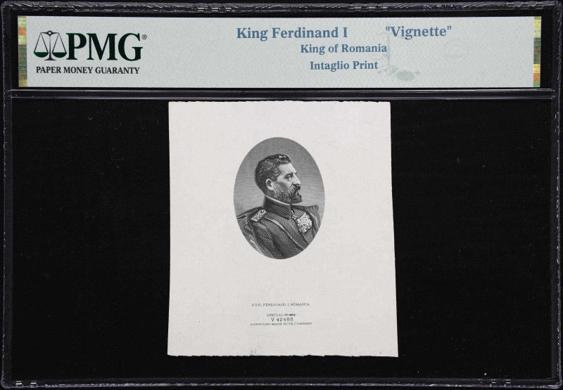 ROMANIA. King Ferdinand I. Vignette. PMG Encapsulated.

Estimate: $200.00- $30...