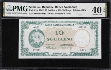 SOMALIA. Lot of (2). Banca Nazionale Somala. 10 Scellini = 10 Shillings & 20 Scellini = 20 Shillings, 1962-71. P-2a & 15a. PMG Extremely Fine 40 EPQ &...