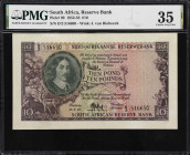 SOUTH AFRICA. South African Reserve Bank. 10 Pounds, 1955. P-99. PMG Choice Very Fine 35.

Estimate: $300.00- $400.00