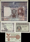 SPAIN. Lot of (4). Banco de Espana & Republica Espanola. 1 & 1000 Peseta, 1925-45. P-70c, 94, 108a & 128. Very Fine to Uncirculated.
Rust on P-70c.
...