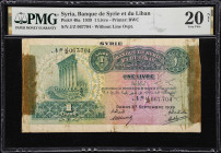 SYRIA. Banque de Syrie et du Liban. 1 Livre, 1939. P-40a. PMG Very Fine 20 Net. Tape.
PMG Comments "Tape."

Estimate: $50.00- $100.00