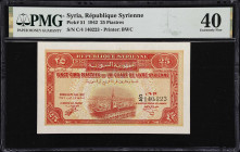 SYRIA. Republique Syrienne. 25 Piastres, 1942. P-51. PMG Extremely Fine 40.

Estimate: $75.00- $150.00