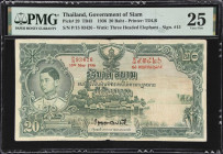 THAILAND. Government of Siam. 20 Baht, 1936. P-29. TB43. PMG Very Fine 25.

Estimate: $150.00- $300.00