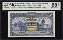 TRINIDAD & TOBAGO. Government of Trinidad and Tobago. 1 Dollar, 1943. P-5c. PMG About Uncirculated 55 EPQ.

Estimate: $100.00- $200.00