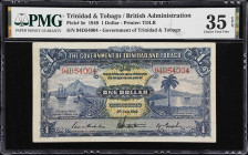 TRINIDAD & TOBAGO. Government of Trinidad and Tobago. 1 Dollar, 1949. P-5e. PMG Choice Very Fine 35 EPQ.

Estimate: $100.00- $200.00