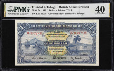 TRINIDAD & TOBAGO. Lot of (2). Government of Trinidad and Tobago. 1 & 2 Dollars, 1939-49. P-5e & 6b. PMG Very Fine 20 & Extremely Fine 40.
PMG Commen...