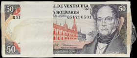 VENEZUELA. Pack of (100). Banco Central de Venezuela. 50 Bolivares, 1995. P-65e. Pack Fresh.

Estimate: $100.00- $200.00