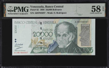VENEZUELA. Lot of (6). Banco Central de Venezuela. 20,000 Bolivares, 1998. P-82 & 82*. PMG Choice About Uncirculated 58 EPQ & Superb Gem Uncirculated ...