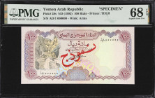YEMEN, ARAB REPUBLIC. Lot of (2). Central Bank of Yemen. 100 & 500 Rials, ND (1993-97). P-28s & 30. PMG Superb Gem Uncirculated 68 EPQ.

Estimate: $...