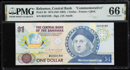 MIXED LOTS. Lot of (5). Aruba, Bahamas, Barbados & Netherlands Antilles. Mixed Banks. Mixed Denomination, 1970-86 (ND 1992-93). P-1, 20a, 42 & 50. PMG...