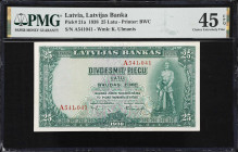 MIXED LOTS. Lot of (3). Estonia, Latvia & Russia. Mixed Banks. Mixed Denominations, 1919-38. P-21a, 65a & S207b. PMG Choice Very Fine 35 to Choice Abo...