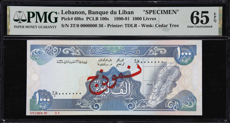 MIXED LOTS. Lot of (3). Iraq & Lebanon. Banque du Liban & Central Bank of Iraq. ...