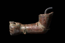 HUGE EGYPTIAN BRONZE ARM FROM A STATUE

 Late Period, Ca. 664 - 332 BC A powerfully modelled Egyptian arm, probably from a statuette of an important...