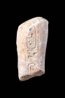 EGYPTIAN STONE FRAGMENT WITH CARTOUCHE

 Late Kingdom, 18th to 20th Dynasty, Ca. 1550 - 1069 BC An Egyptian stone fragment of an elegant shabti deco...