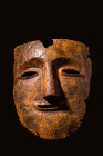 ROMAN IRON PARADE MASK

 Ca. AD 100 - 200 A Roman iron parade mask of a cavalry officer. The visage has almond-shaped eye slits and an arched brow l...
