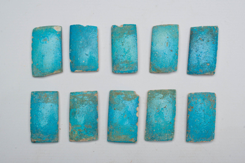 TEN EGYPTIAN FAIENCE DJSOER TILES

 Old Kingdom, Ca. 2630 - 2611 BC A group of...