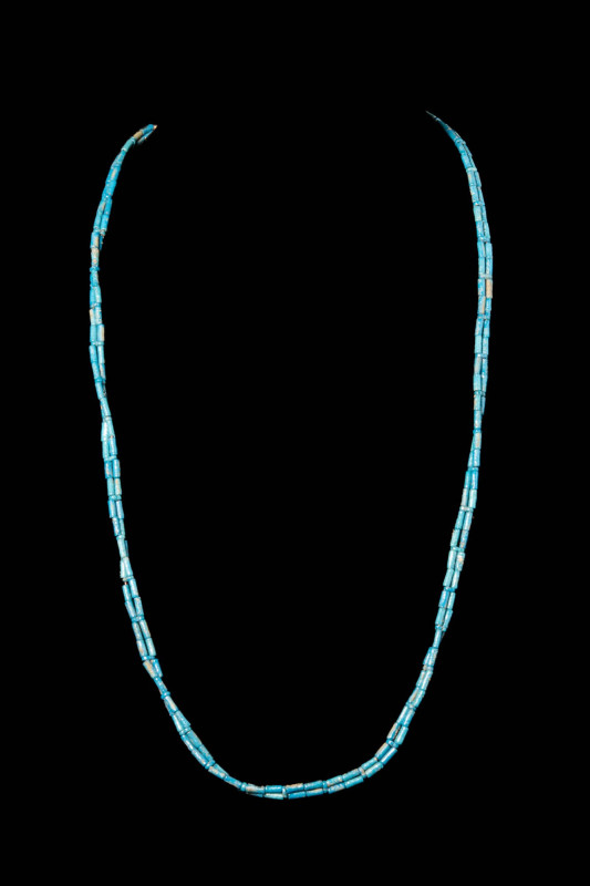 EGYPTIAN DOUBLE STRAND FAIENCE NECKLACE

 Ca. 664 - 30 BC An Egyptian double s...