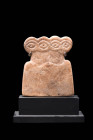 RARE TELL BRAK ALABASTER DOUBLE IDOL

 Middle East to Northern Mesopotamia, Ca. 3300-3000 BC A Tell Brak type carved alabaster double-headed eye ido...