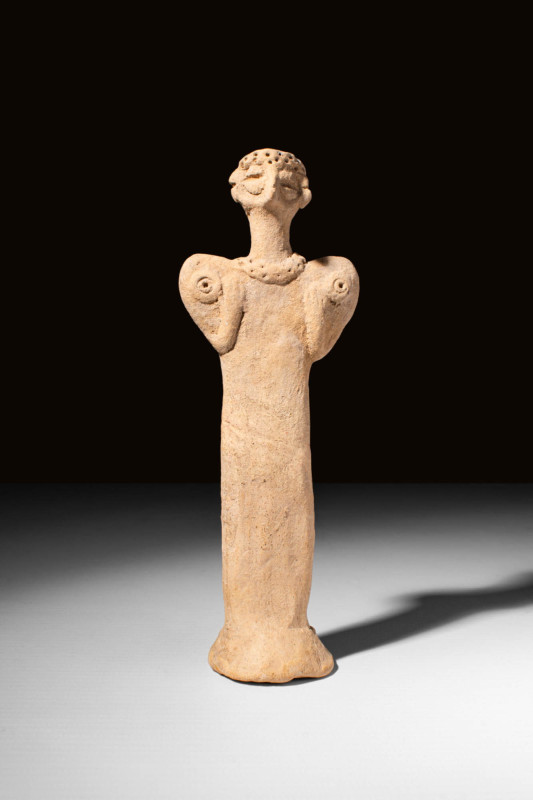 SYRO-HITTITE TERRACOTTA STATUETTE

 Ca. 2800 - 1500 BC A handmade Syro-Hittite...