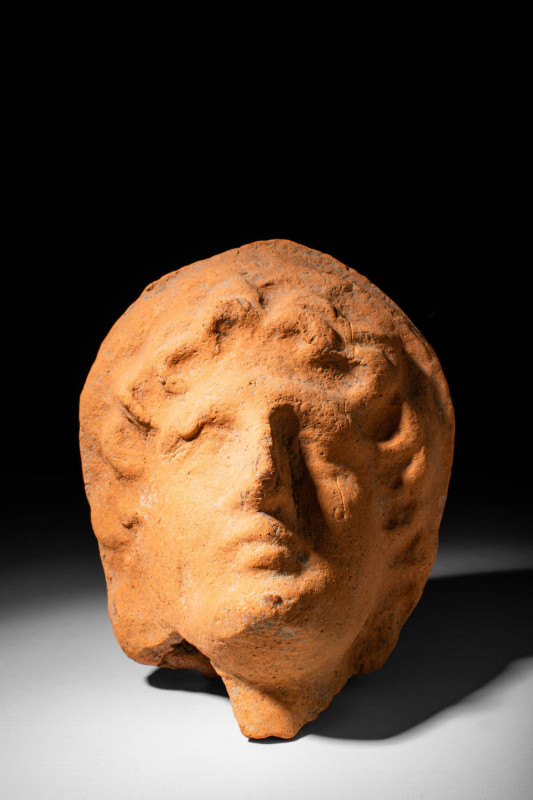 HELLENISTIC TERRACOTTA HEAD OF ALEXANDER THE GREAT

 Ca. 300 - 200 BC A terrac...