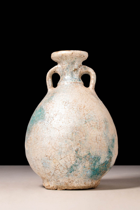 ROMANO-EGYPTIAN GREEN FAIENCE AMPHORISKOS

 Ca. 30 BC - AD 200 A Romano-Egypti...