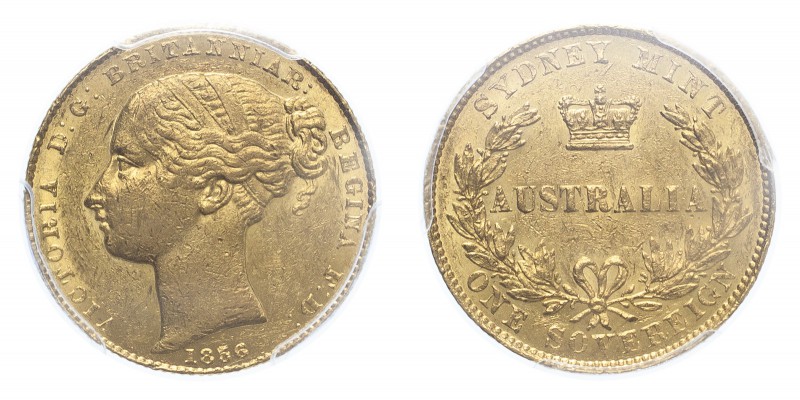 AUSTRALIA. Victoria, 1837-1901. Sovereign, 1856 SY, Sydney, Very rare. 7.98 g. M...