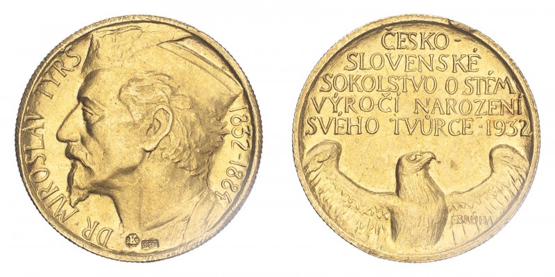 CZECHOSLOVAKIA. Republic, 1918-39. Dukat, 1932, Kremnitz, Miroslav Tryš Medal. 3...