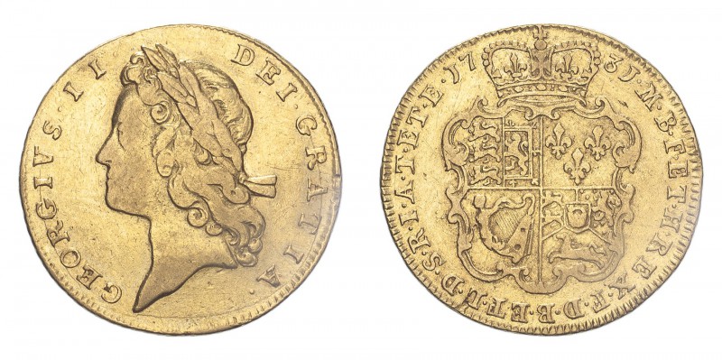 GREAT BRITAIN. George II, 1727-60. Guinea, 1731, London, 8.32 g. S-3672; KM-573....