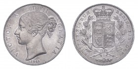 GREAT BRITAIN. Victoria, 1837-1901. Crown, 1845, London, 28.28 g. S-3882; KM-741. 
Young head of Victoria facing left, date below truncation, VICTORIA...