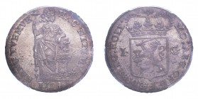 NETHERLANDS: HOLLAND. Dutch Republic. 1 Gulden, 1794, Utrecht, 10.61 g. KM-73. 
Crowned arms of the Generality divides value, surrounding legend reads...