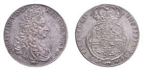 NORWAY. Christian V, 1670-99. Speciedaler, 1695, Kongsberg, 28.77 g. KM-194; Ahlstrom 175b; Dav-3661. 
Extremely fine.