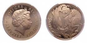 GREAT BRITAIN. Elizabeth II, 1952-. Sovereign, 2012, Royal Mint, Proof. 7.98 g. S-SC8; KM-1207.
Fourth crowned portrait of HM Queen Elizabeth II faci...